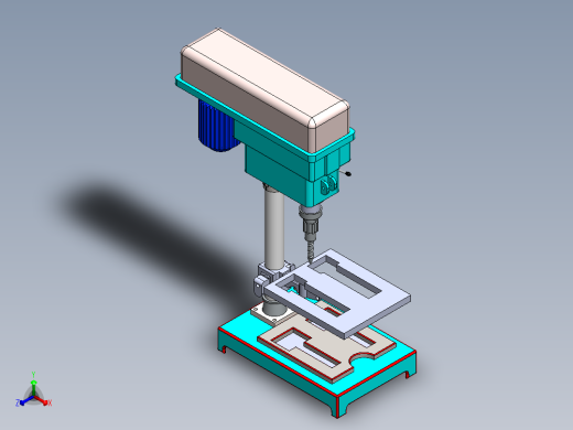 数控机床、3754-钻孔机床SW2016正等轴测缩略图