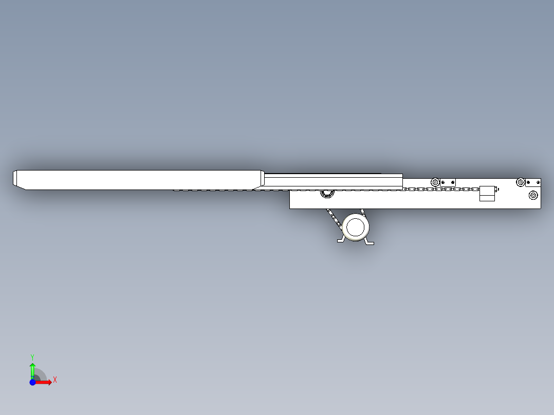 伸缩式货叉前视图