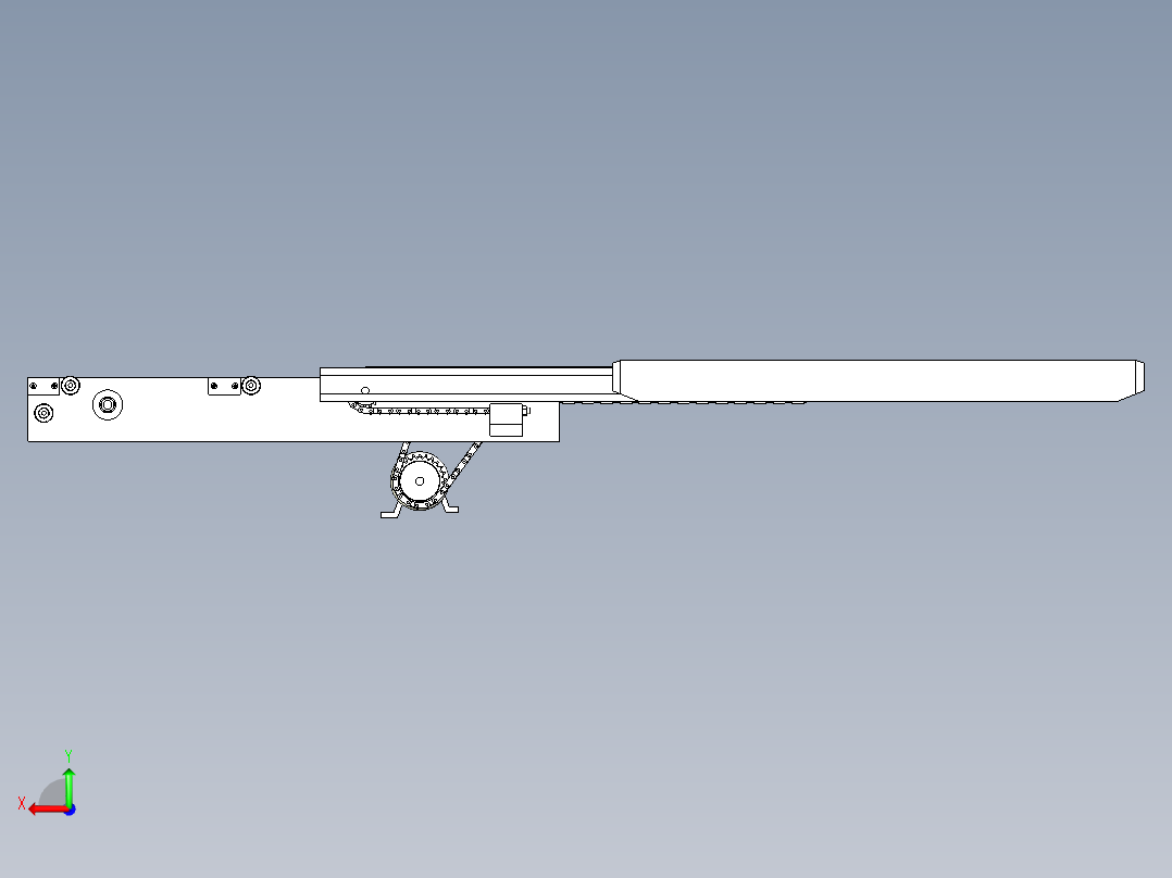 伸缩式货叉后视图