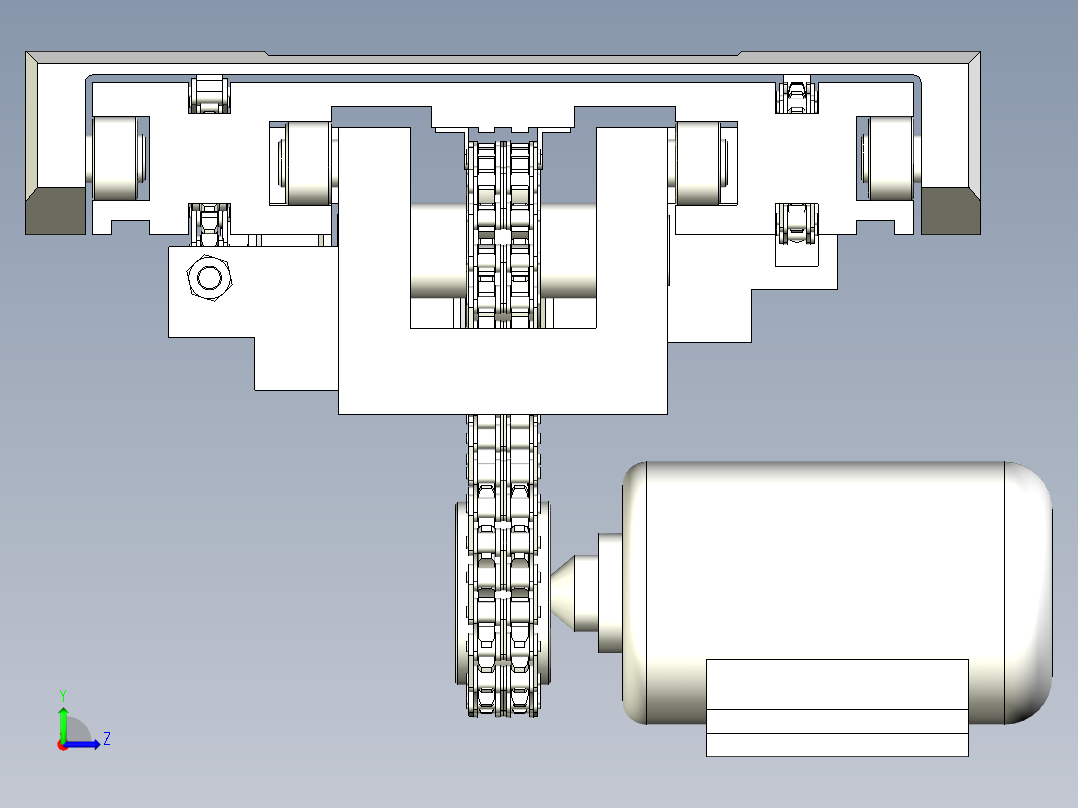 伸缩式货叉左视图