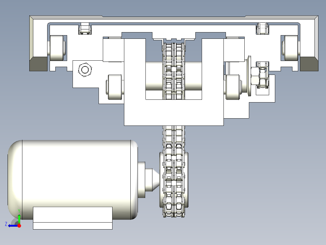 伸缩式货叉右视图
