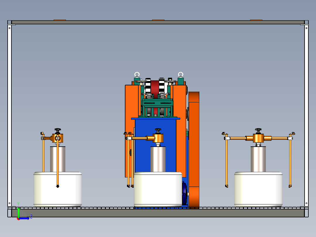纺织机械模型左视图