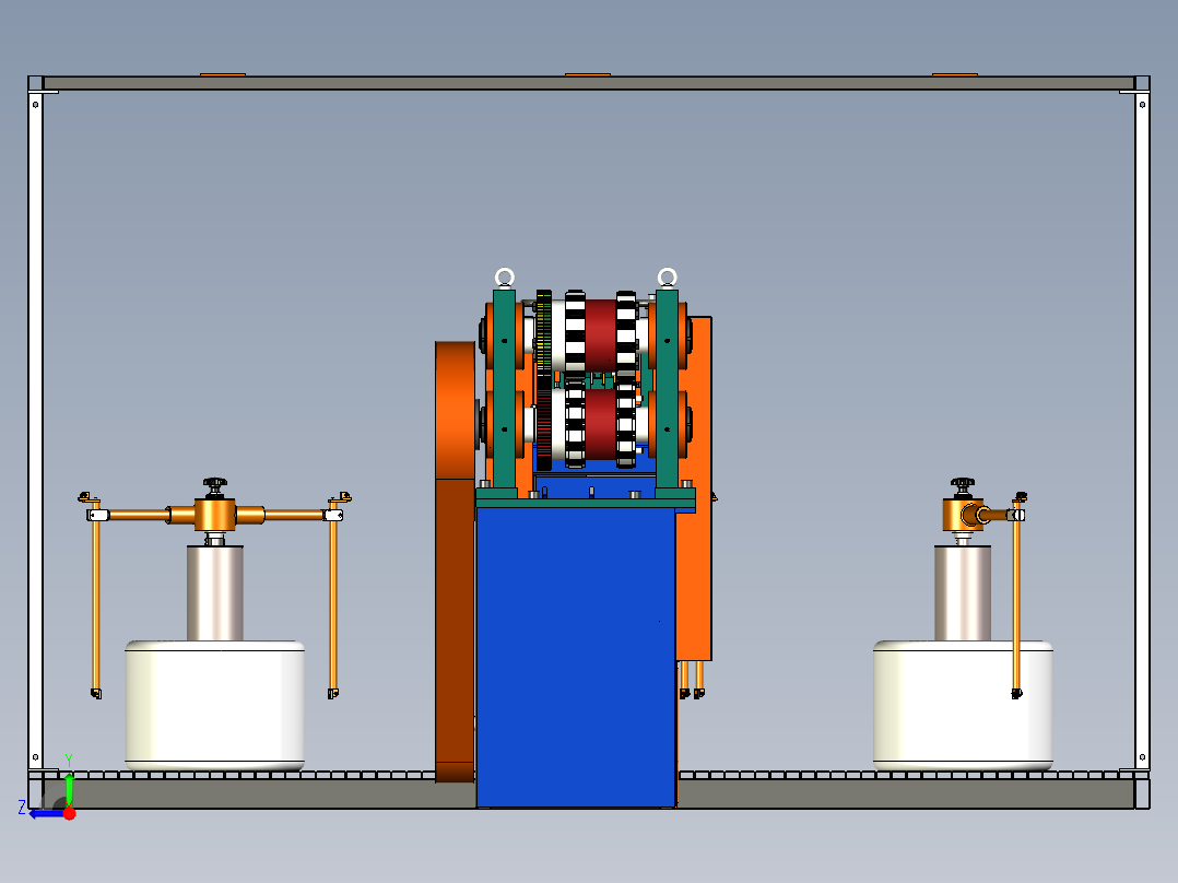 纺织机械模型右视图