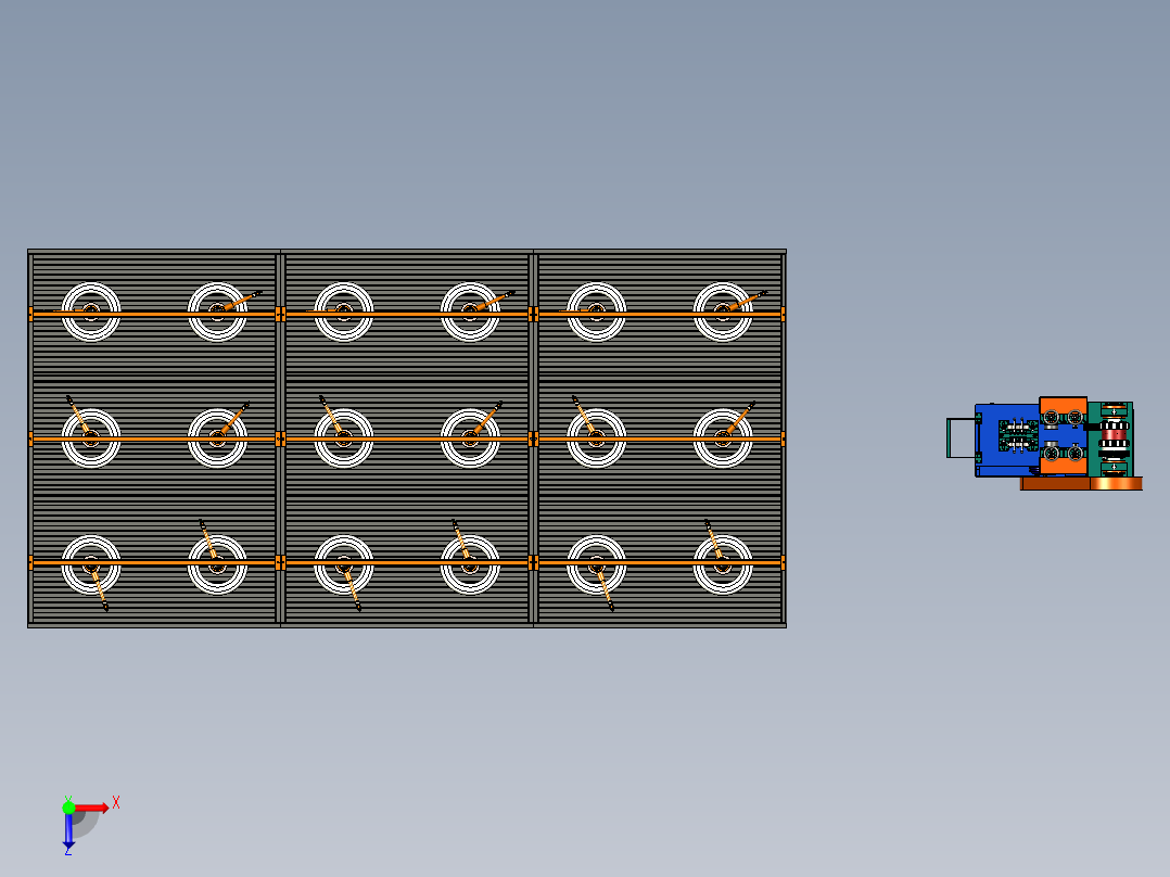纺织机械模型俯视图