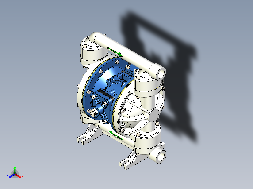 隔膜泵 空气隔膜泵正等轴测图
