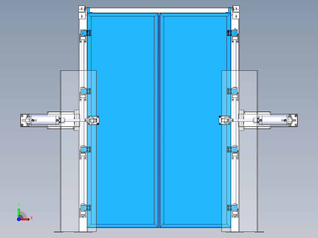 气动开关门前视图