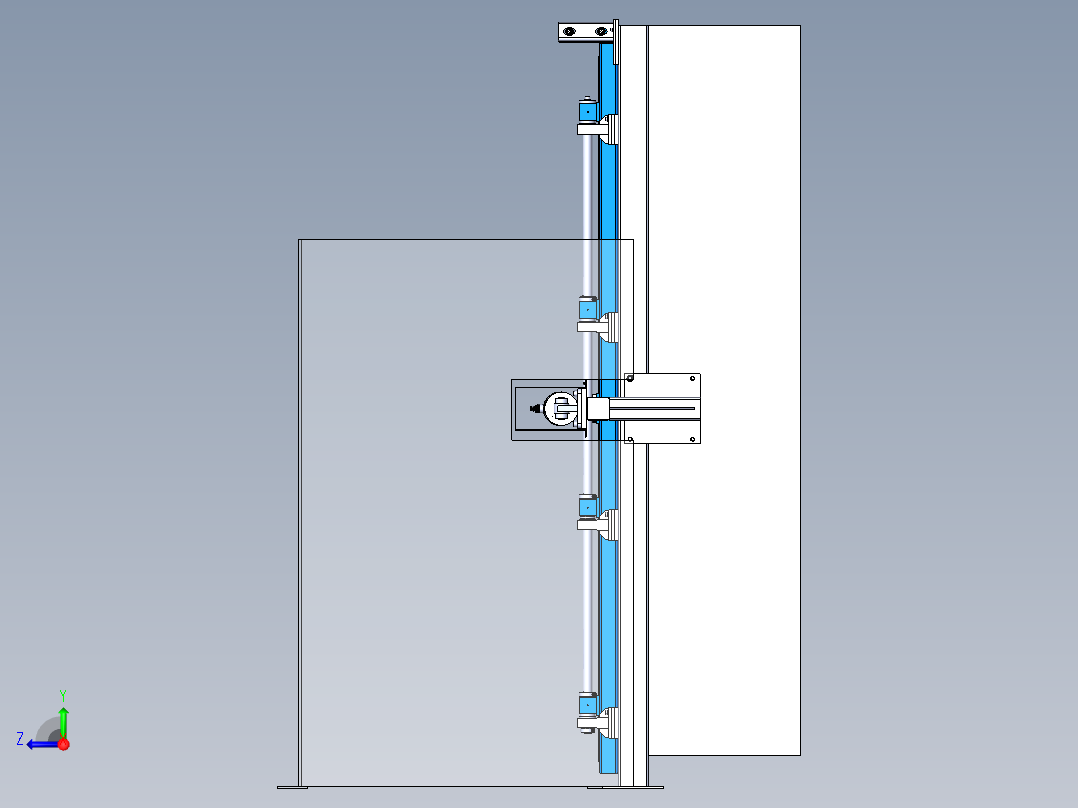 气动开关门右视图