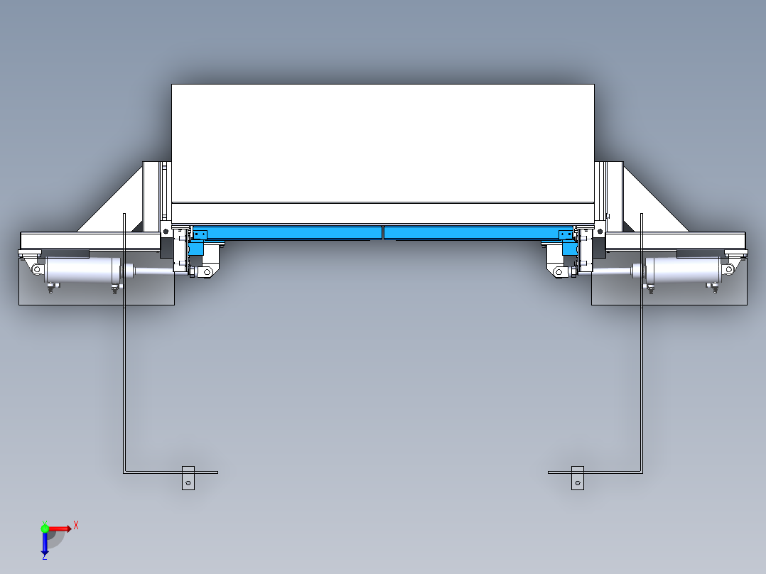 气动开关门俯视图