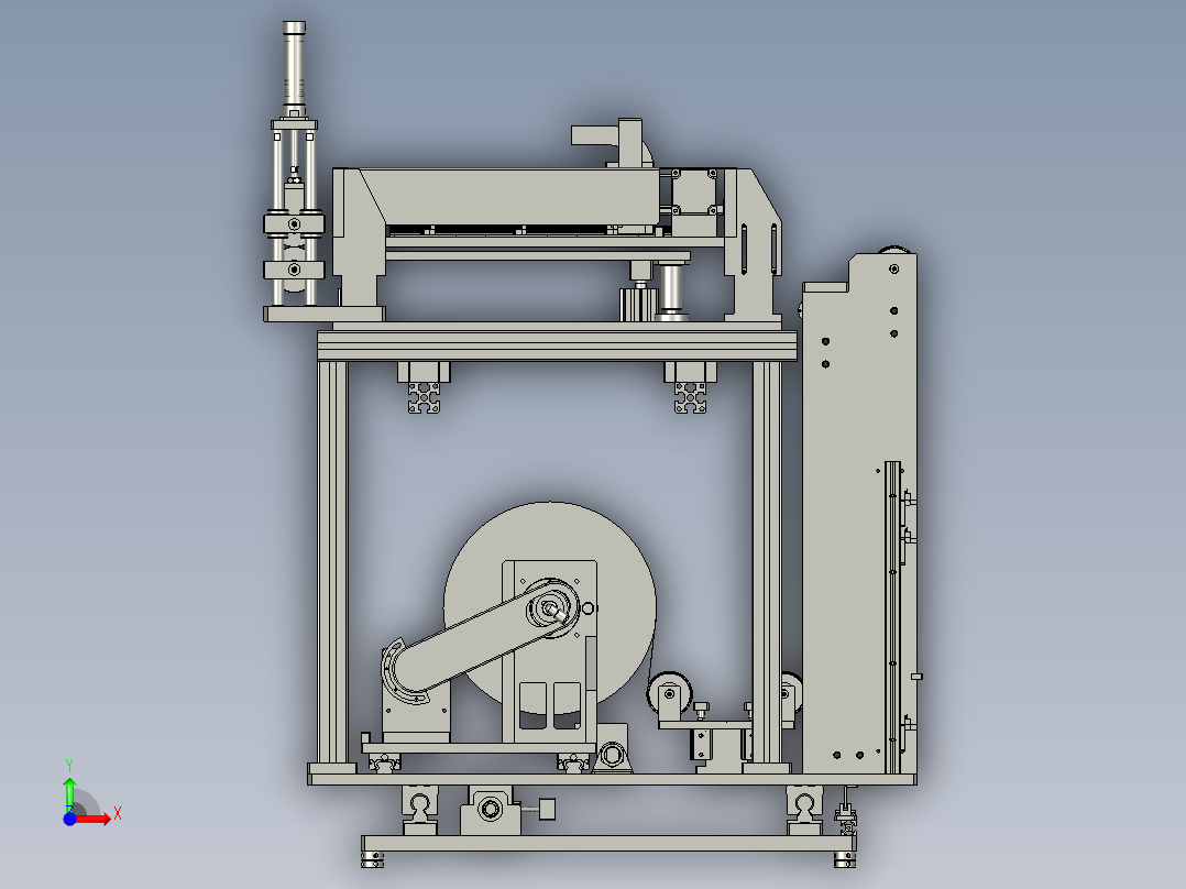 0上料机构--------------总装前视图