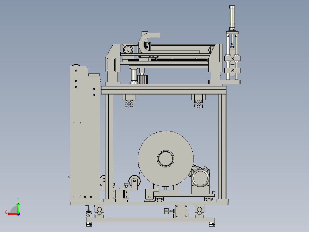 0上料机构--------------总装后视图