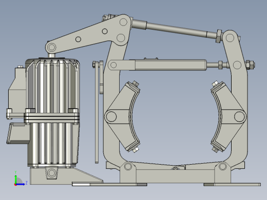 YWZB系列电力液压鼓式制动器YWZB-30050-A-RLHR左视缩略图