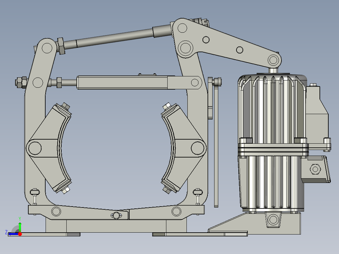 YWZB系列电力液压鼓式制动器YWZB-30050-A-RLHR右视图