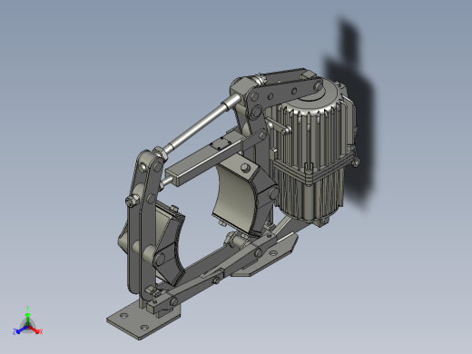 YWZB系列电力液压鼓式制动器YWZB-30050-A-RLHR正等轴测缩略图
