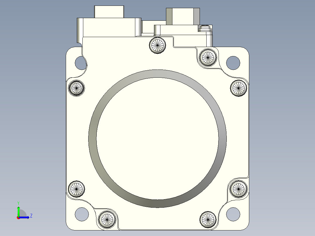 松下200W伺服电机MSME左视图
