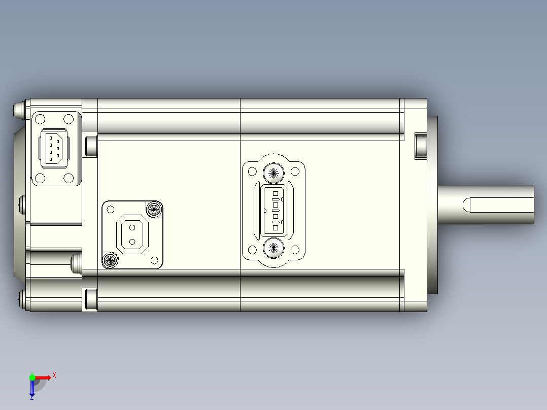 松下200W伺服电机MSME俯视图