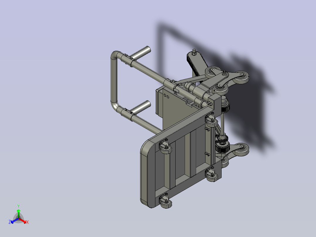 桶装水爬楼车静音可折叠上楼神器主视图