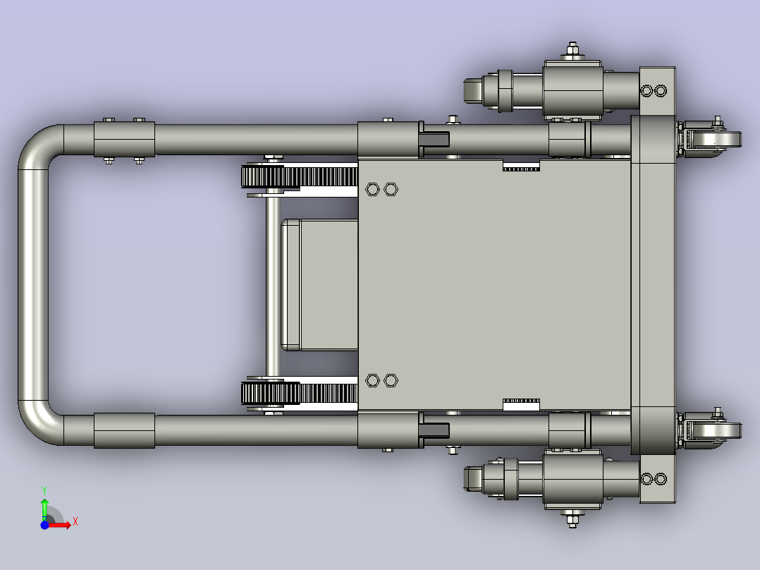 桶装水爬楼车静音可折叠上楼神器前视图