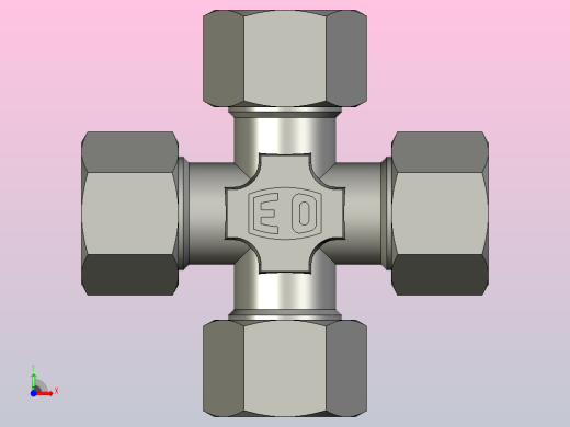 EO管接头联合十字K16ZSCF.igs前视缩略图