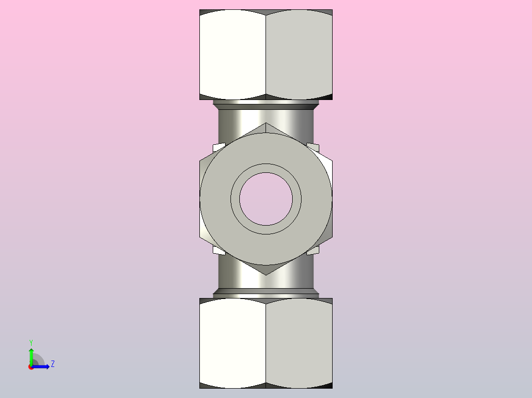 EO管接头联合十字K16ZSCF.igs左视图