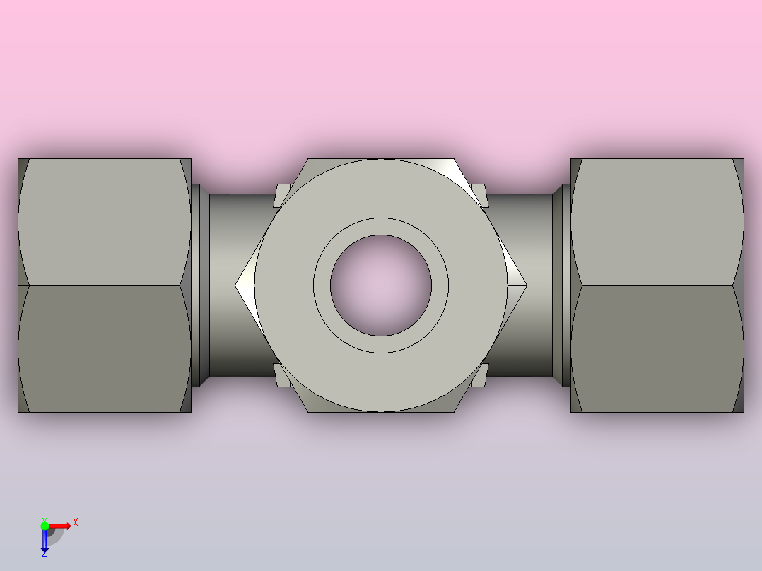EO管接头联合十字K16ZSCF.igs俯视图