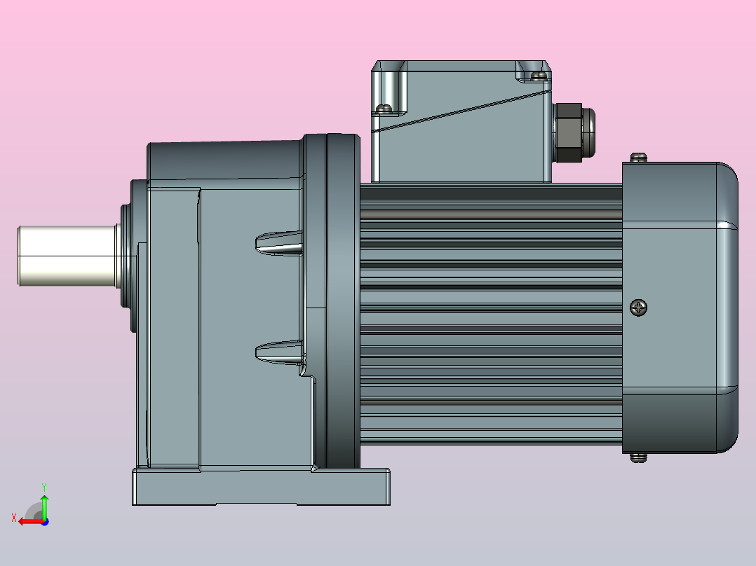 标准电机s250h03-U后视图
