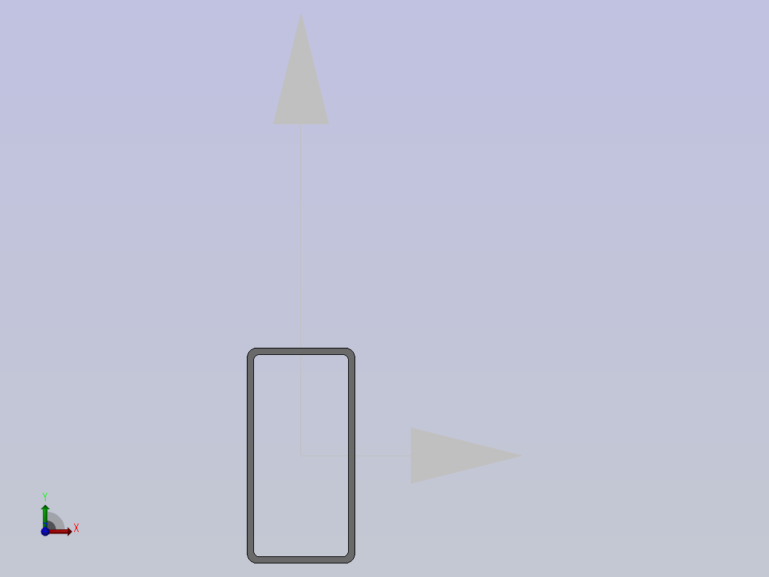 方通40×20×1．2x425(普通钢)前视图