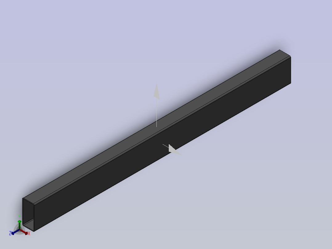 方通40×20×1．2x425(普通钢)正等轴测图