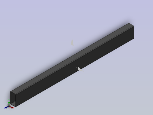 方通40×20×1．2x425(普通钢)正等轴测缩略图