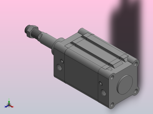 标准气缸SE80x40(000)+()正等轴测缩略图