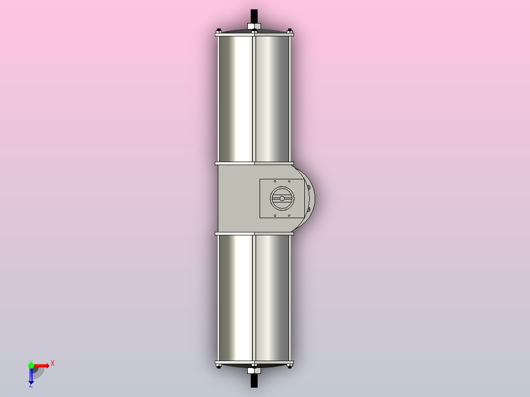 AW气动执行器[AW25双作用]俯视图