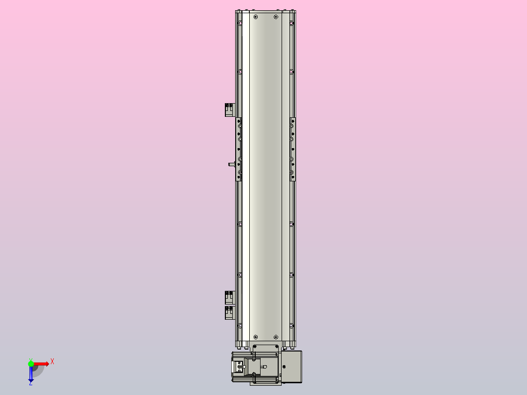MT120BT半封闭皮带滑台[MT120BT.L100.400.RU.P40.C3]俯视图