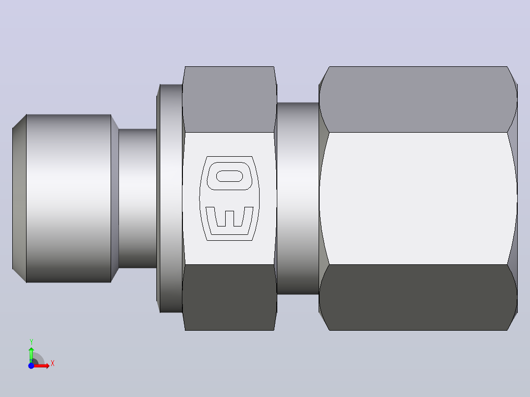 公螺柱连接器GE08SM71前视图