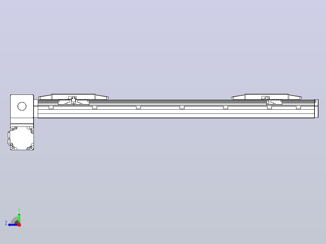 皮带直线轴双滑块型TPA-GCBS-150-P80-L200-LP-M75-N3右视图