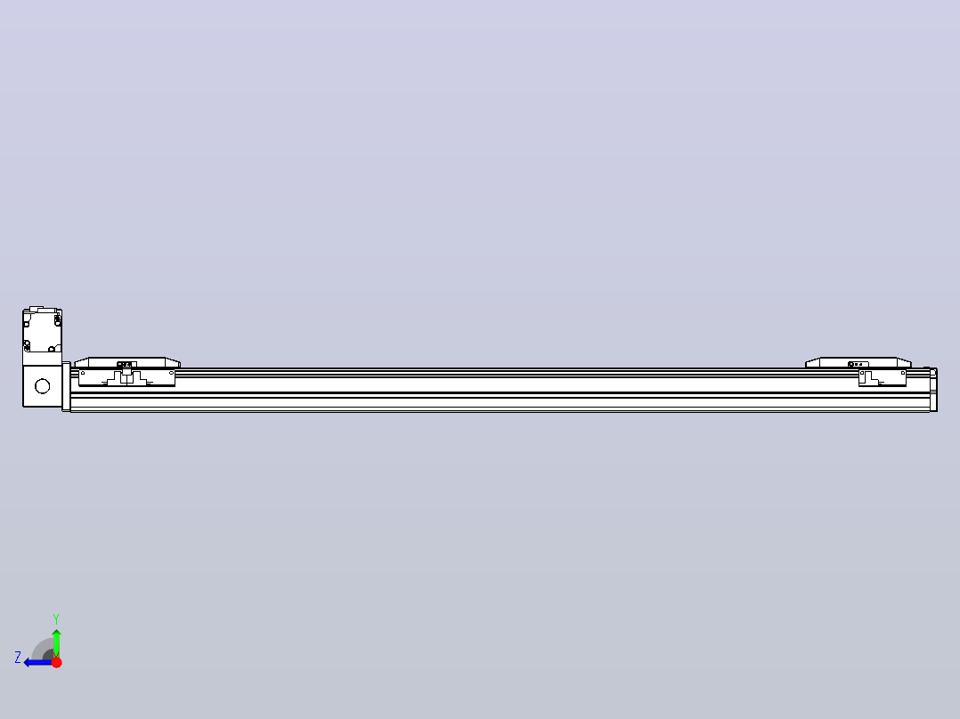 皮带直线轴双滑块型TPA-GCBS-50-P42-L325-LU-M10-N3右视图