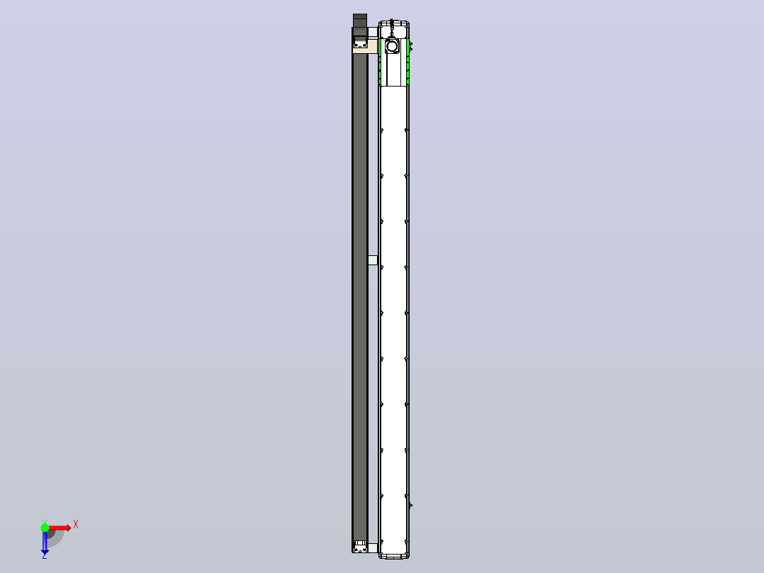 MFM14-BC-400W-2000L齿轮齿条模组MFM14 最大负载88KG俯视图