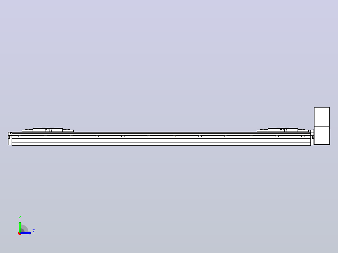 皮带直线轴双滑块型TPA-GCBS-120-P70-L350-LU-M20-N3左视图