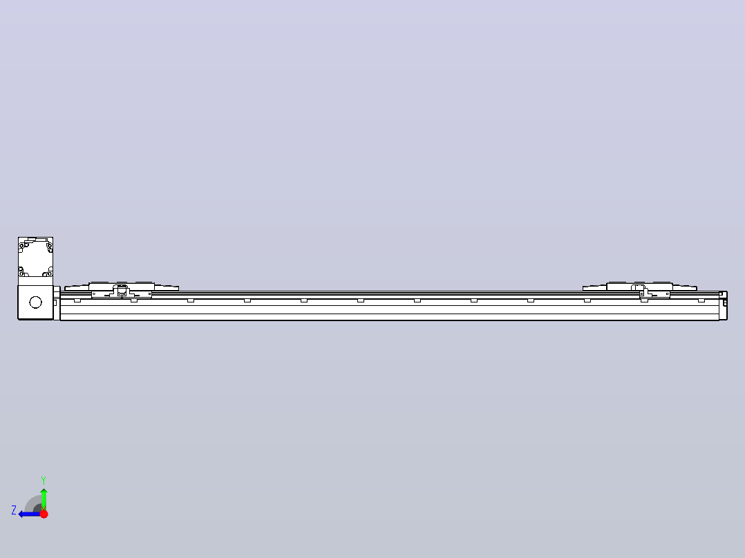 皮带直线轴双滑块型TPA-GCBS-120-P70-L350-LU-M20-N3右视图