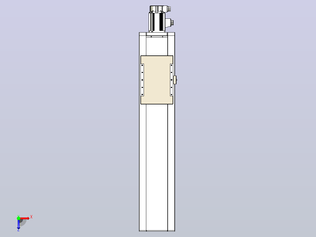 滚珠丝杠直线轴带导轨全封闭TPA-HCR-220D-3210C-L750-M-Y-P1K-N3俯视图