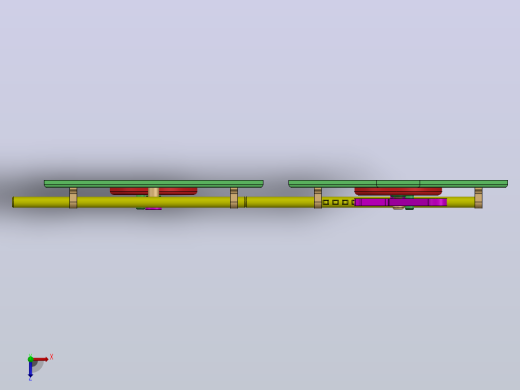 往复运动机构3D图纸 Solidworks设计俯视缩略图