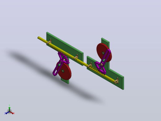 往复运动机构3D图纸 Solidworks设计正等轴测缩略图