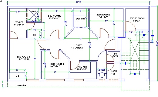 四居室房屋设计缩略图