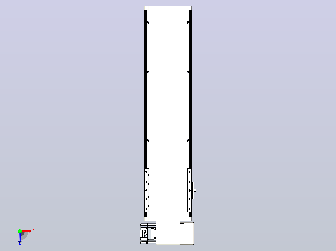 皮带直线轴半封闭可选导轨TPA-HNB-140D-120-L400-RP-C-P40-N3俯视图
