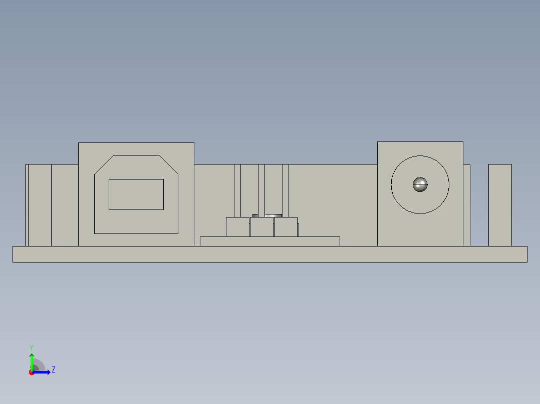 Arduino板模型左视图