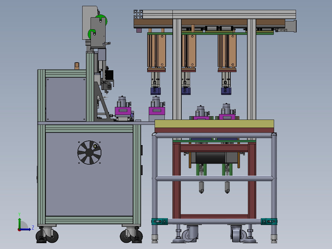 马达焊接流水线左视图