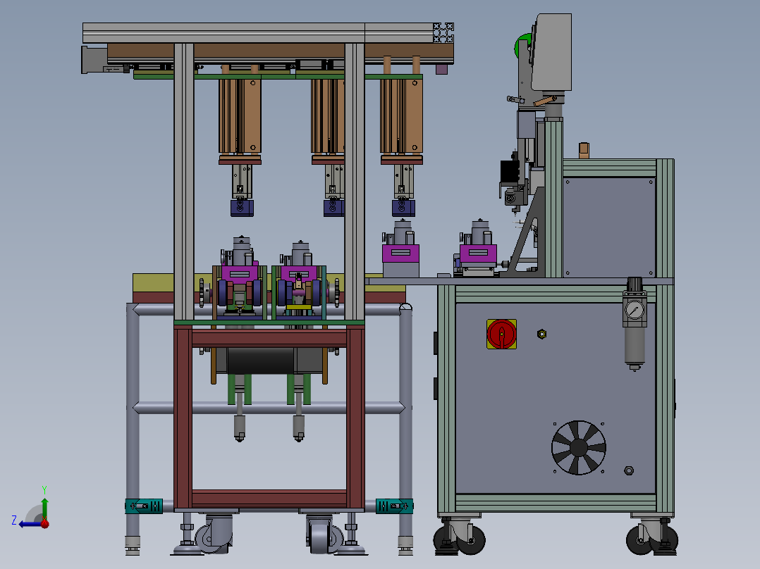 马达焊接流水线右视图