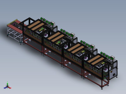马达焊接流水线正等轴测缩略图