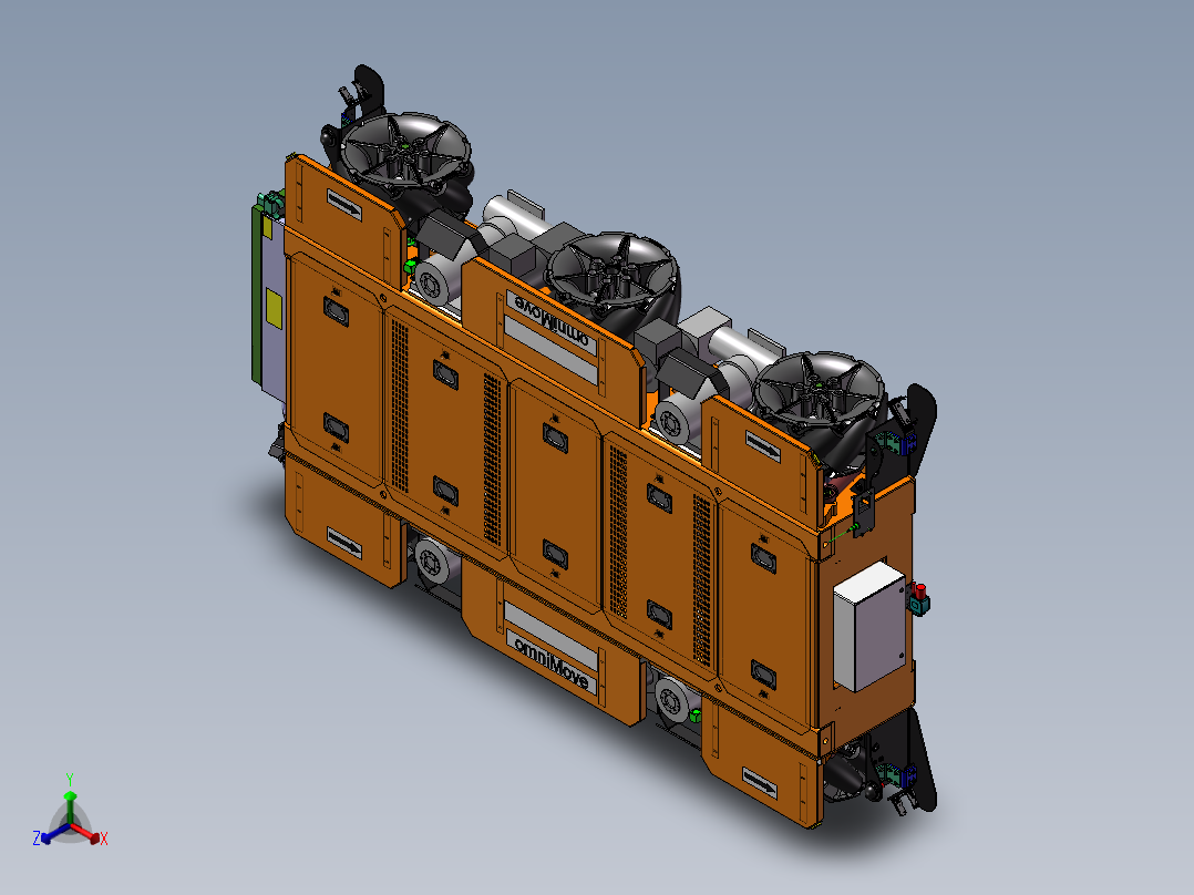 KUKA OMNIMOVE重载型移动式运输平台sw12正等轴测图