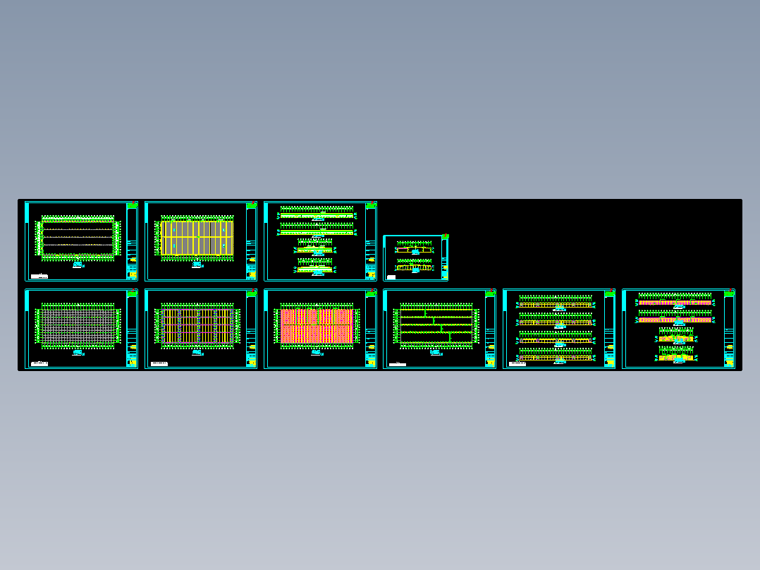 187×87m门式刚架厂房工程施工图（CAD，10张）