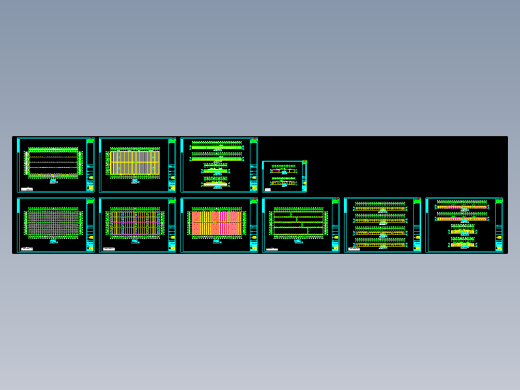 187×87m门式刚架厂房工程施工图（CAD，10张）