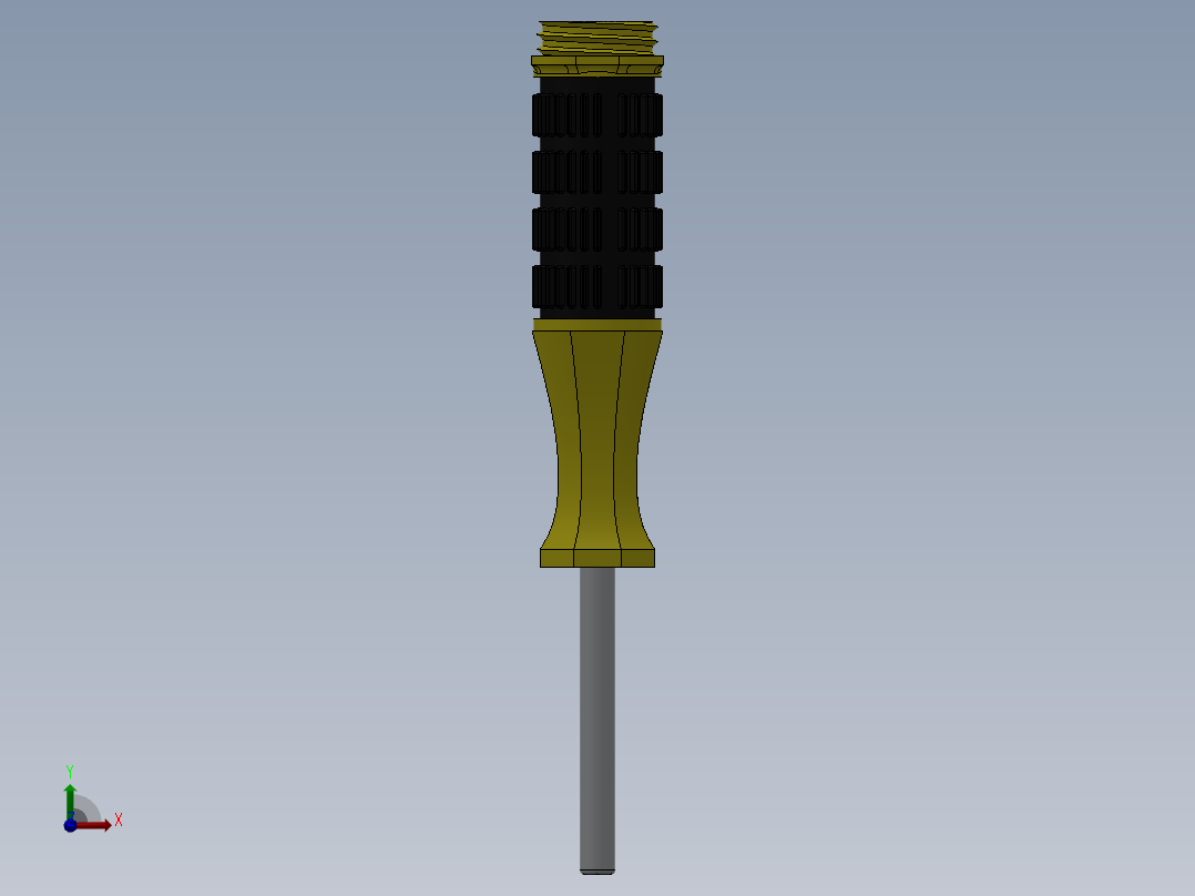 SolidWorks 多功能螺丝刀套装模型前视图